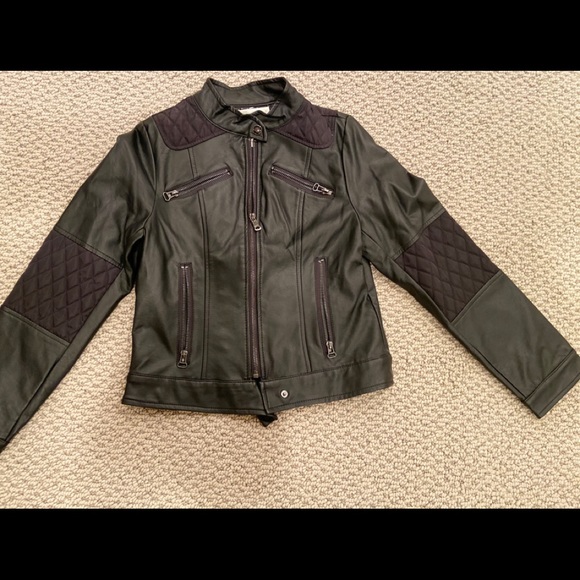 Jessica Simpson Other - Girls black faux-leather Biker jacket / Black - size 14-16